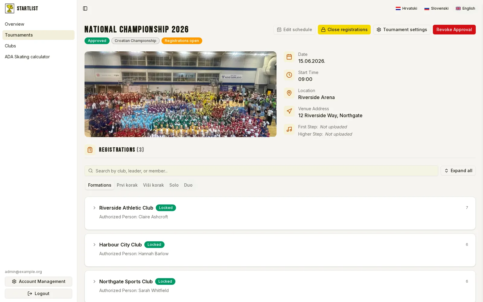 Inside a competition